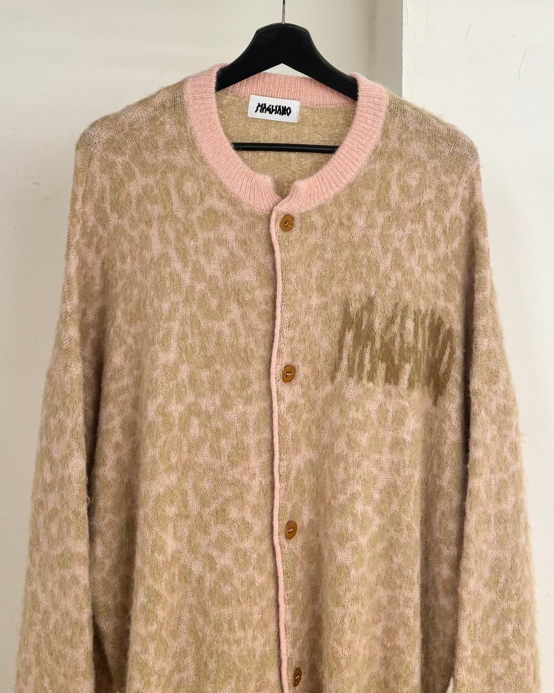 마리아노 브라운 레오파트 모헤어 가디건  상품이미지2