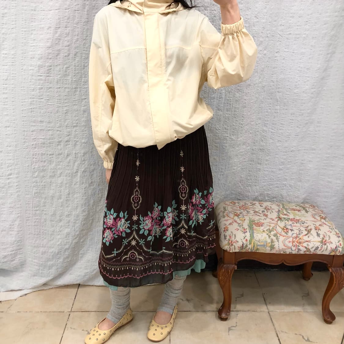 Vintage cocoa floral skirt 상품이미지3