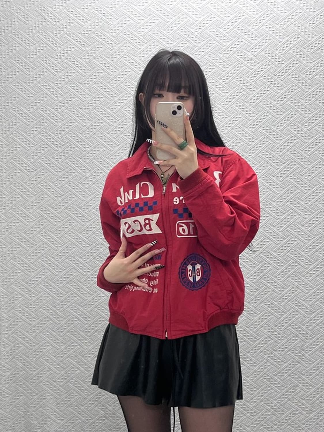 BA-TSU 클럽 올드스쿨 스트릿 펑크 레이싱 자켓 C10480 상품이미지1