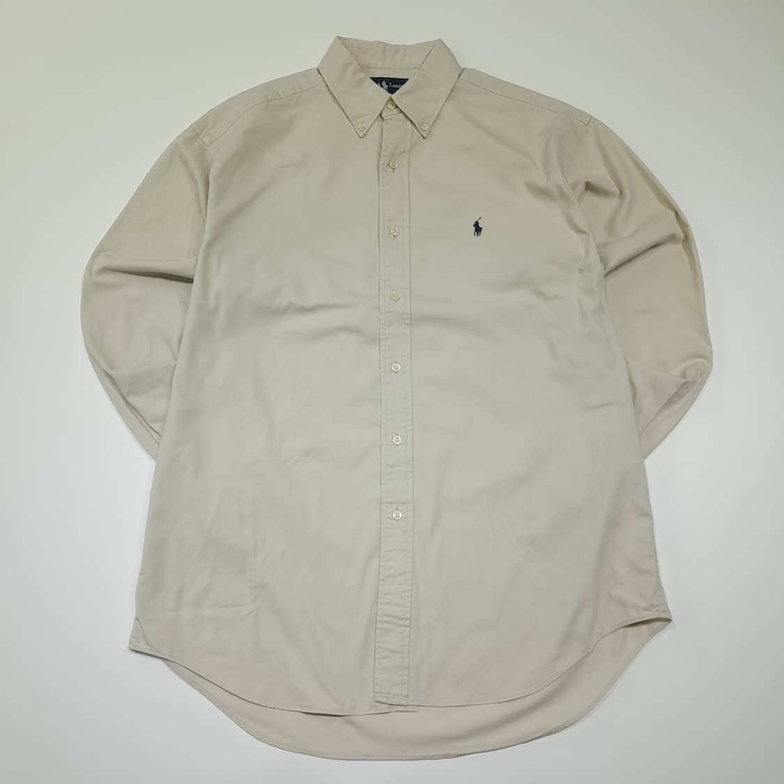 CK154 M 폴로 90s 미국판 치노트윌 라이트베이지 셔츠 남방 상품이미지1
