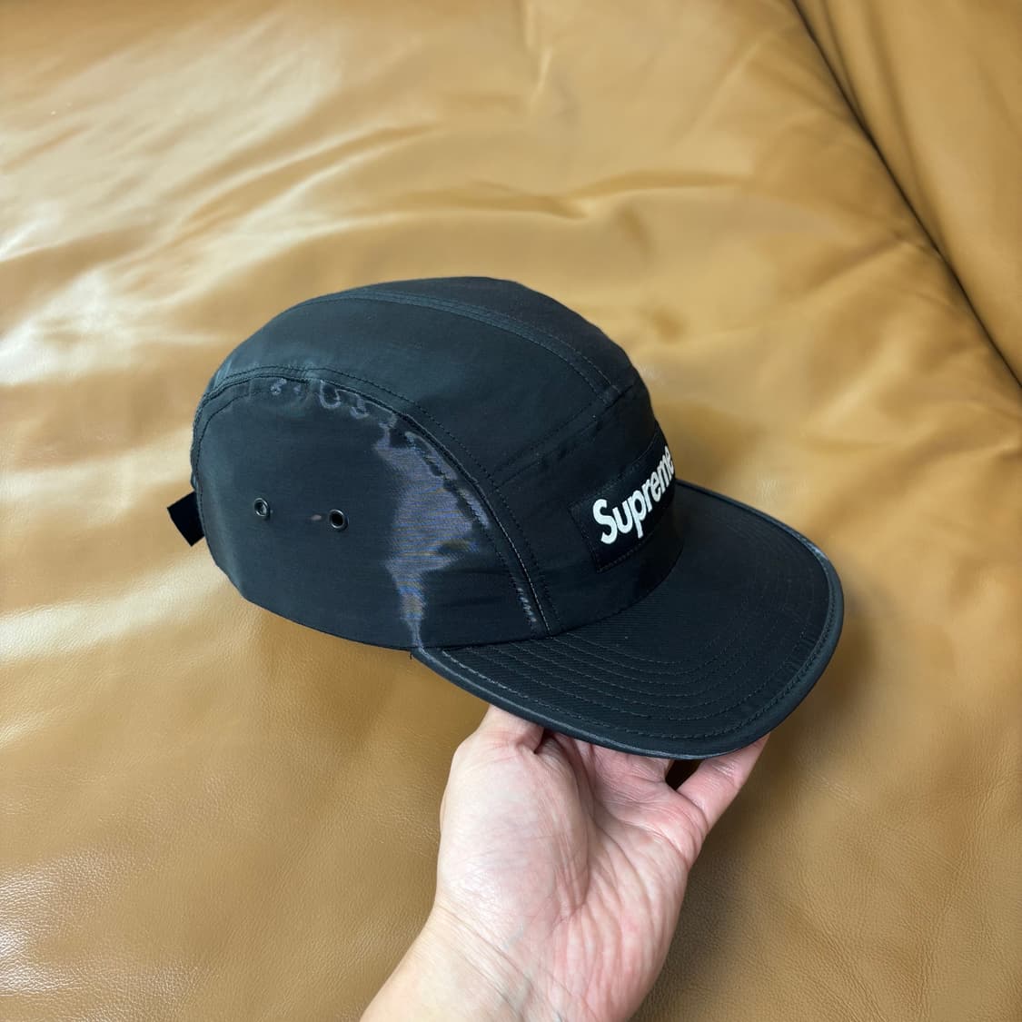 Supreme 슈프림 실크 블랙 캠프캡 모자 (Silk Black) 상품이미지3