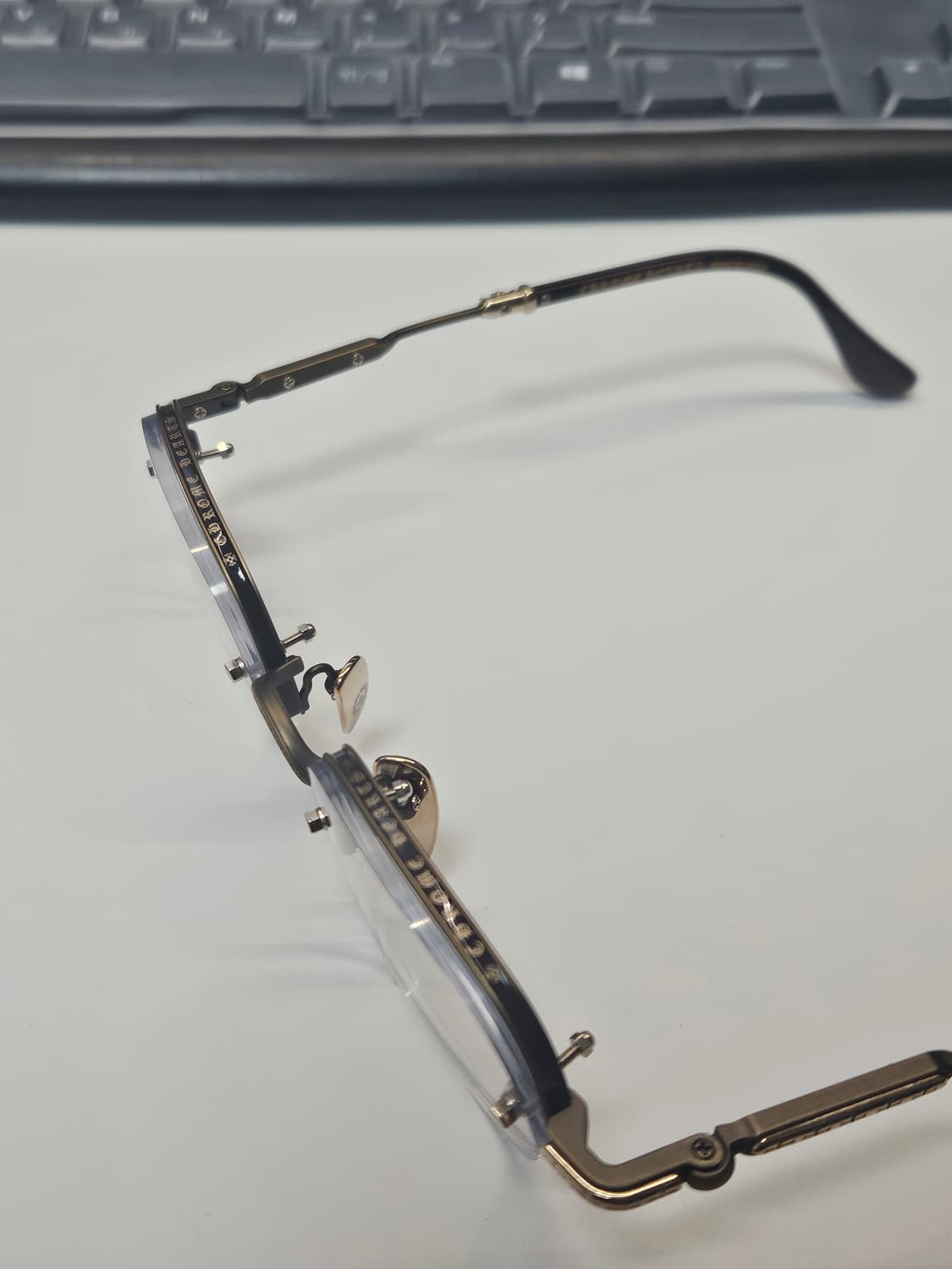 크롬하츠 프로스티드 반무테 안경 SND/CLB (S급) 상품이미지6