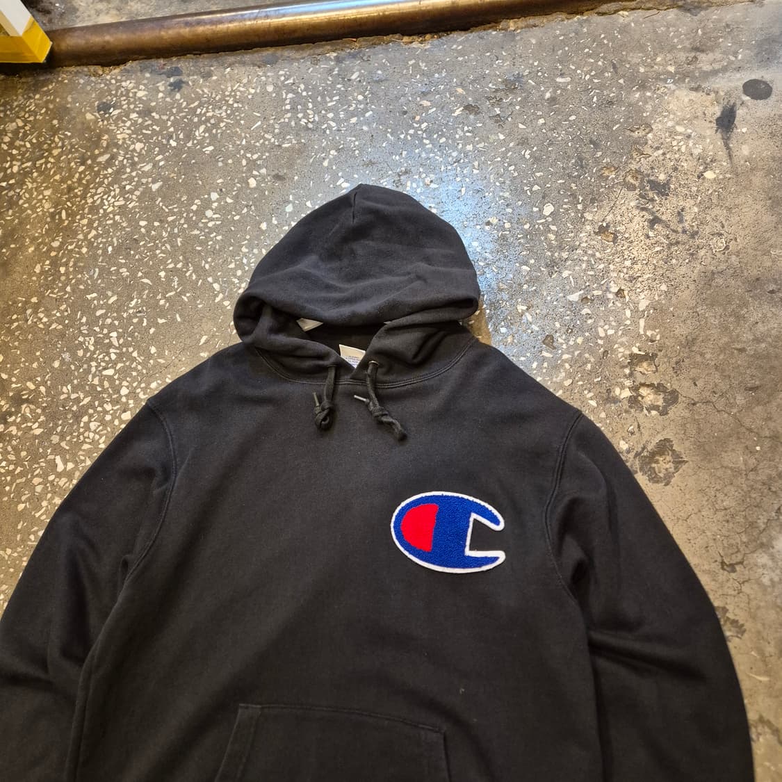XL 챔피온 블랙 빅로고 후드 상품이미지7
