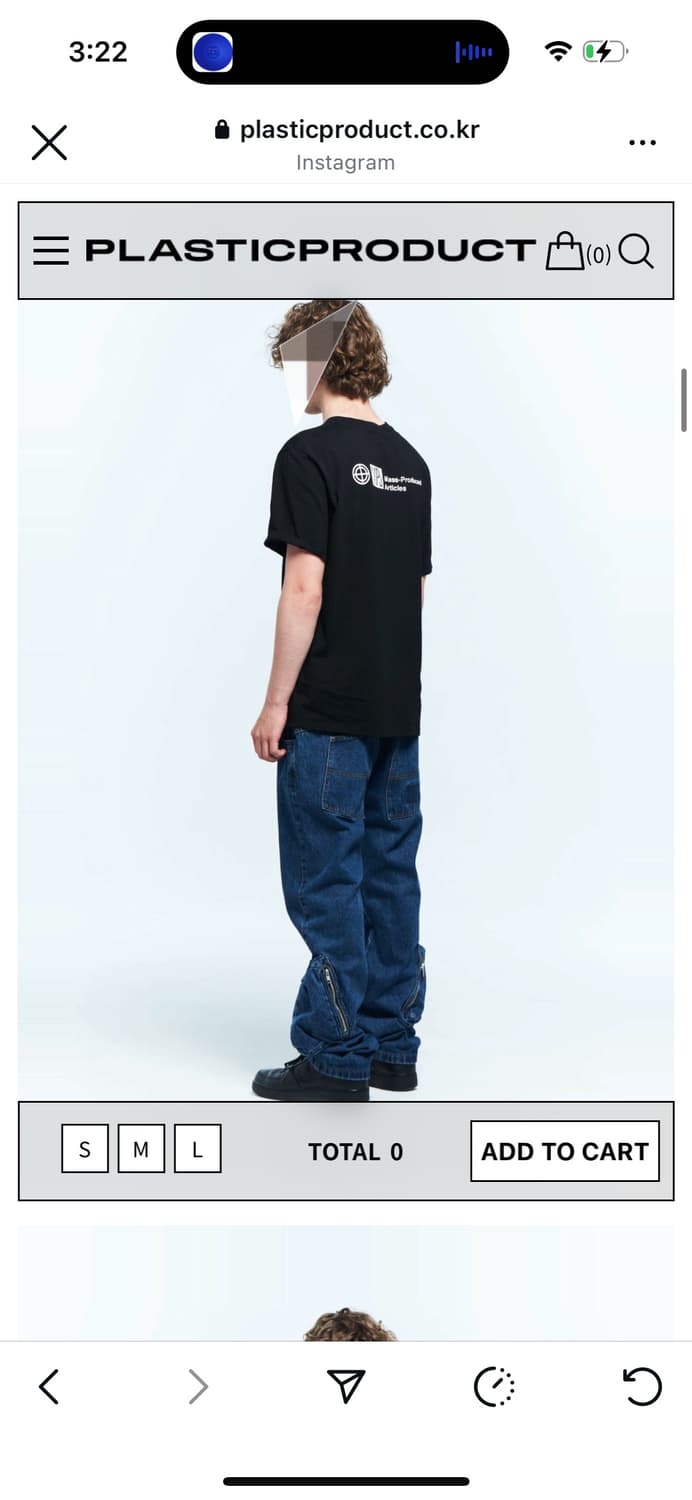 플라스틱프로덕트 Mpa 앵클 카고 팬츠 블루 상품이미지2