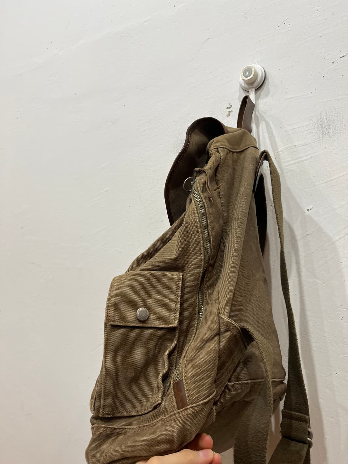 COVERNAT 빈티지 캔버스 백팩 상품이미지3