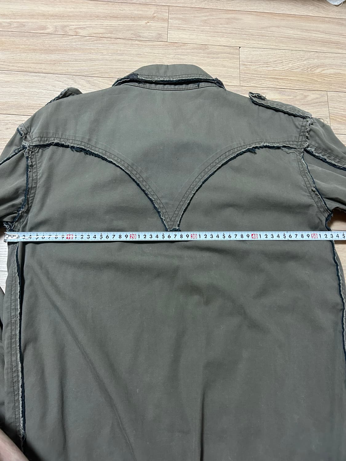 빈티지 y2k 밀리터리 패치워크 셔츠 상품이미지4