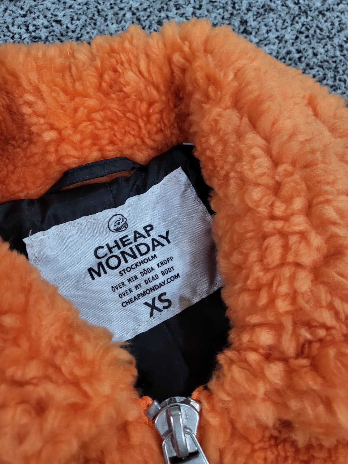 주황 컬러 퍼 자켓(Cheap Monday)-유아동용 상품이미지5