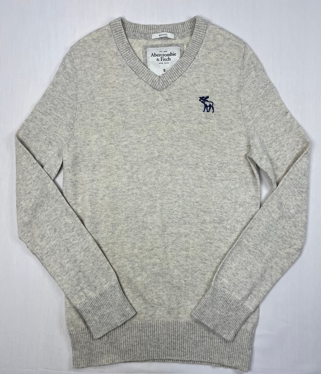 아베크롬비 캐시미어 혼방 V넥 니트 S 상품이미지1