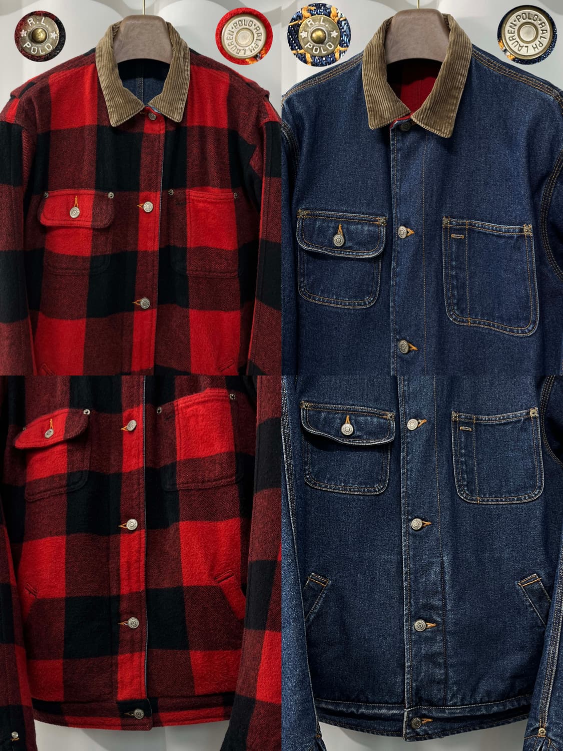 90's 폴로 랄프로렌 버팔로 리버서블 덩가리 데님 트러커 자켓 상품이미지5