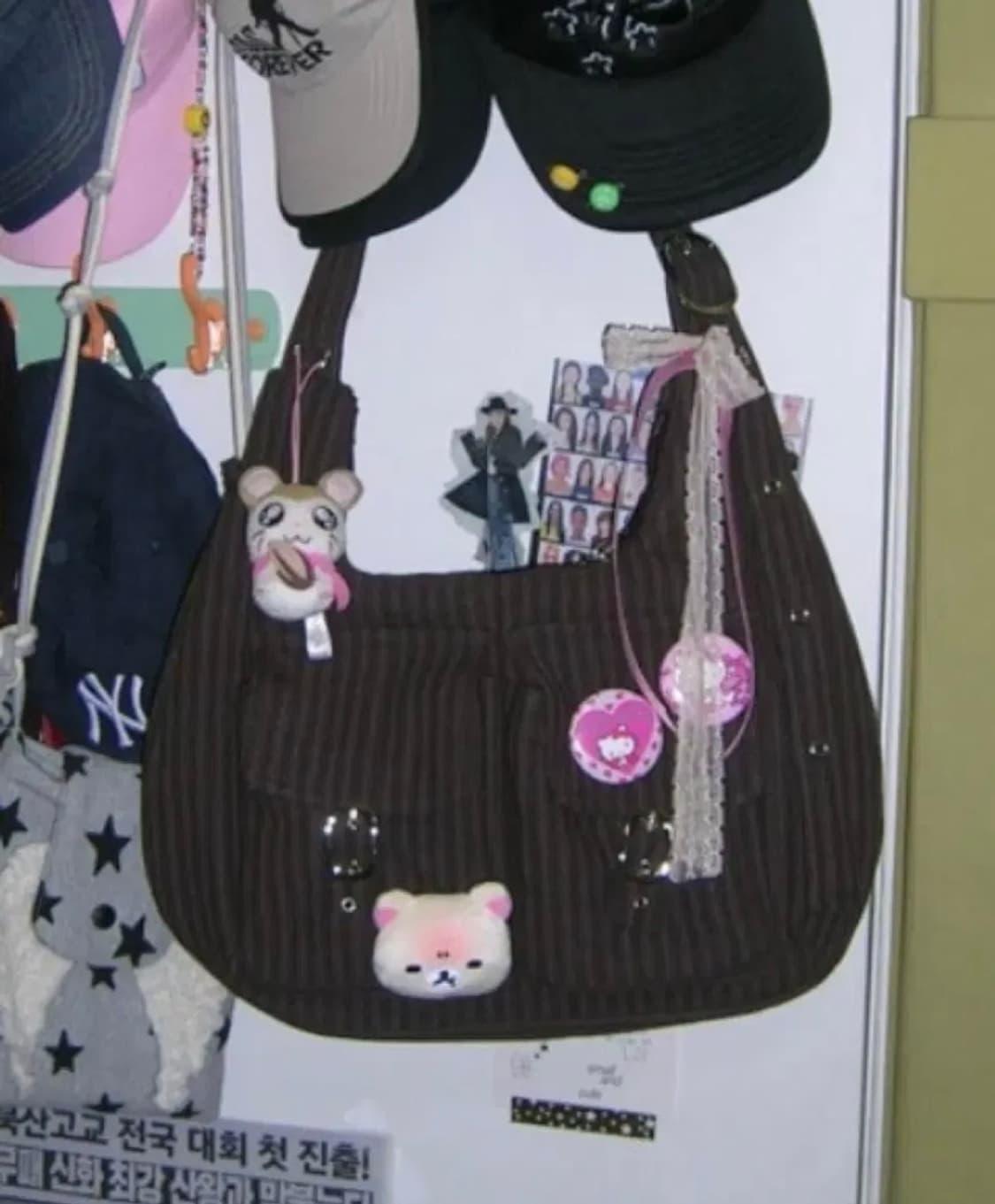 빈티지무드 스트라이프 숄더백 상품이미지2