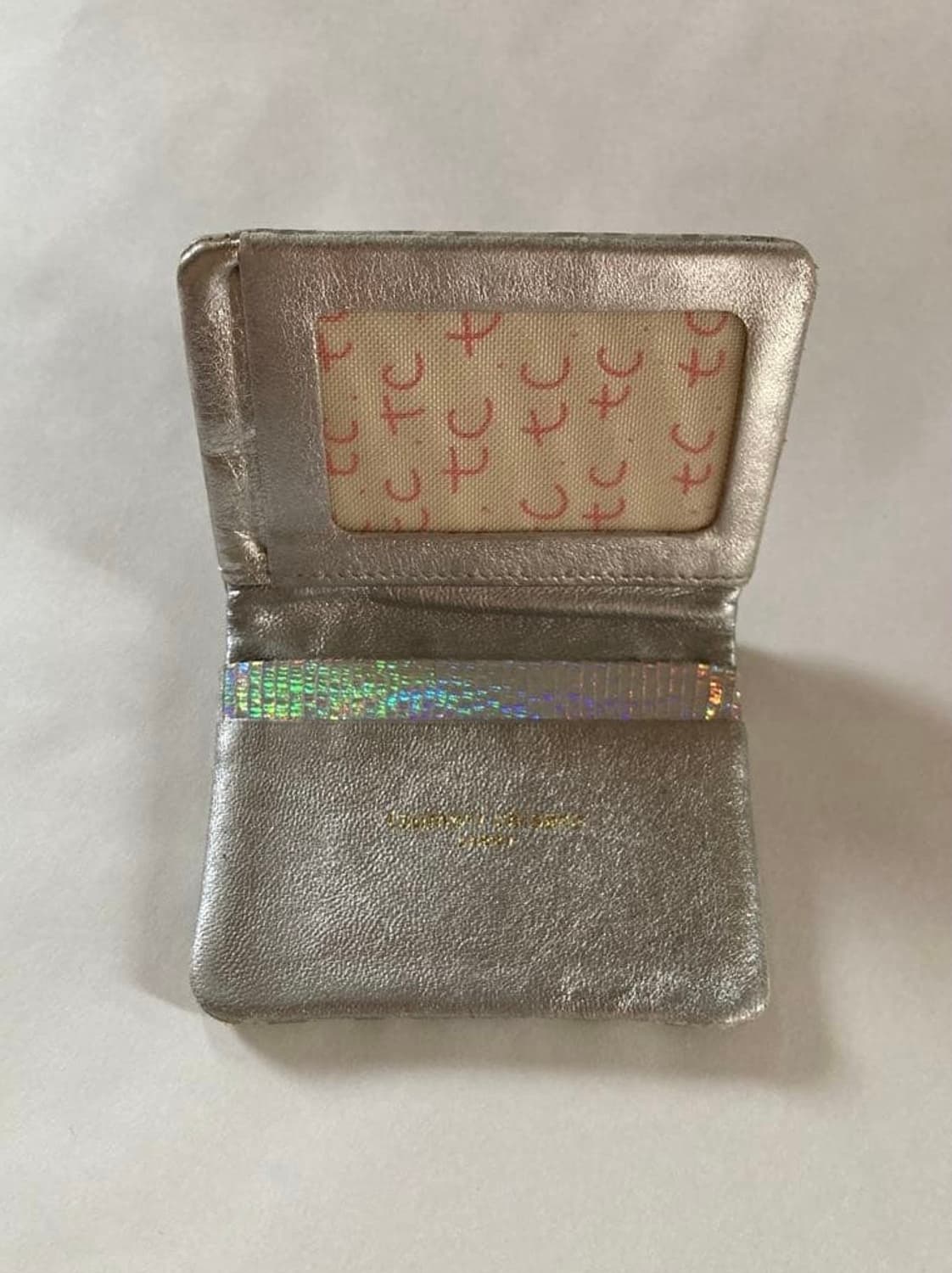 츠모리 치사토 실버 레오파드 패턴 고양이 카드 지갑 상품이미지3