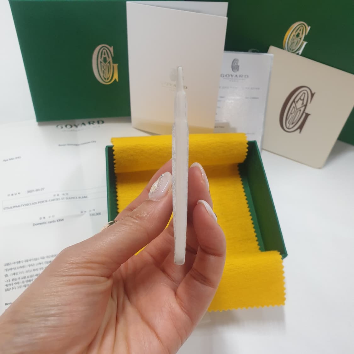 고야드 생쉴피스 카드지갑 스페셜 화이트 상품이미지5