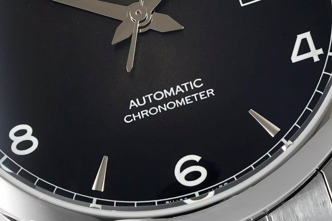 론진 레코드 오토매틱 40mm 스테인리스 스틸 블랙 상품이미지5