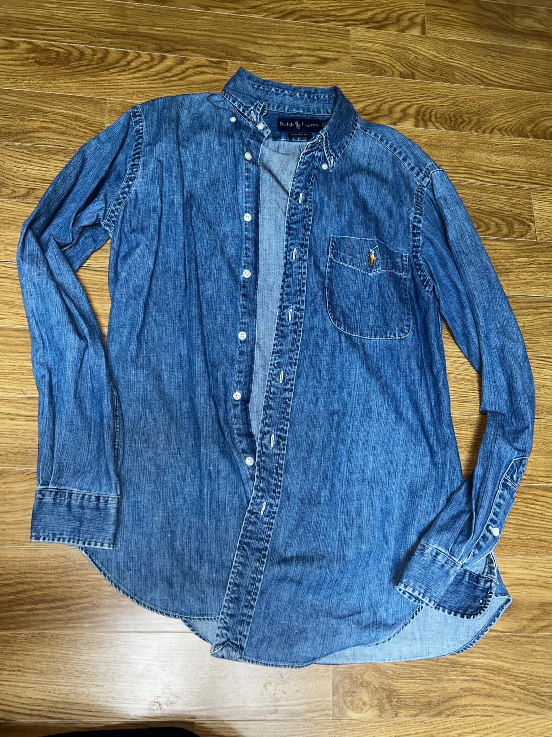 폴로 데님셔츠 클래식핏 상품이미지2