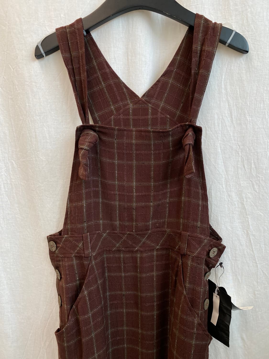 레드브라운 체크 원피스(M/미사용품) 상품이미지6