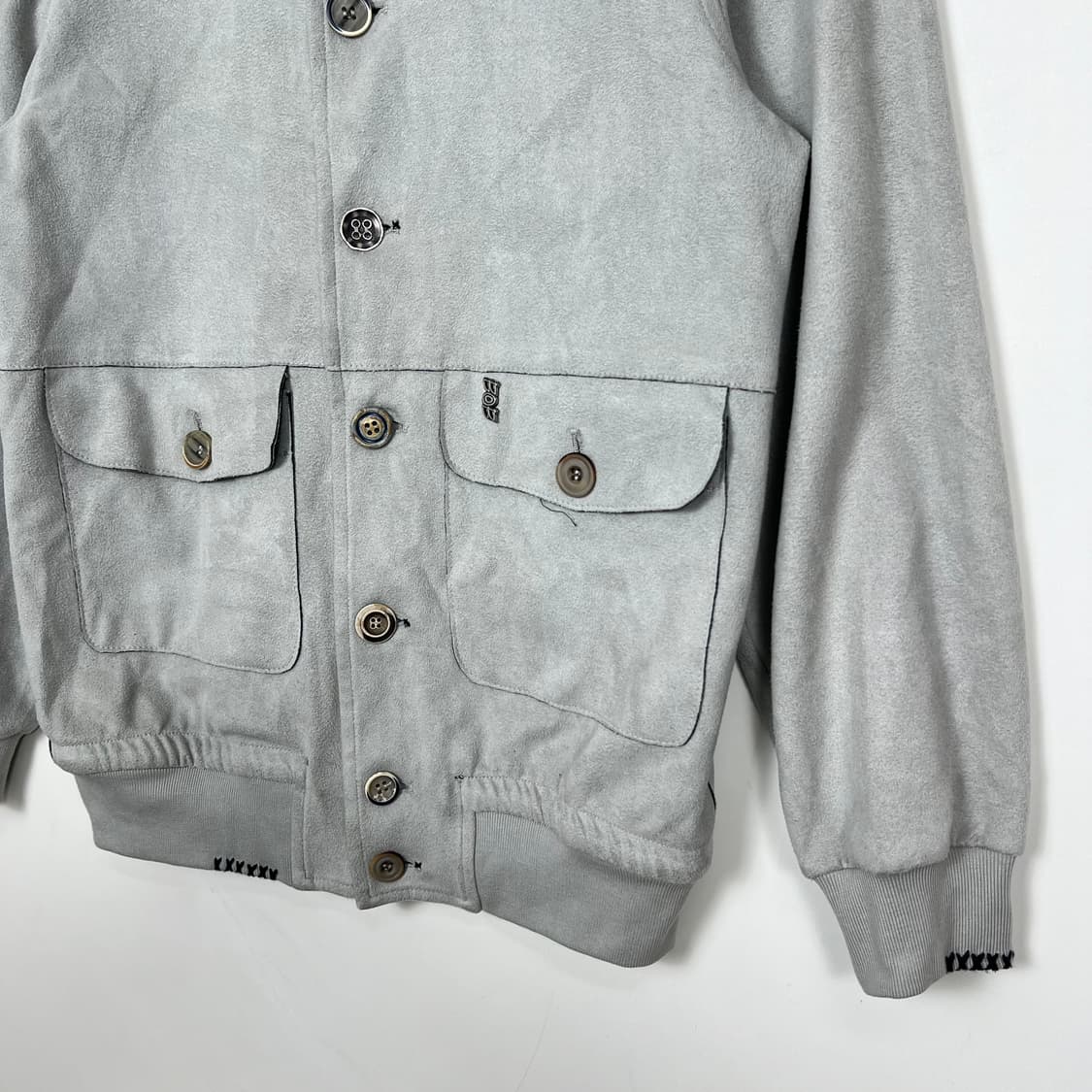 BOB Italy 스티치 스웨이드 버튼 자켓 상품이미지2