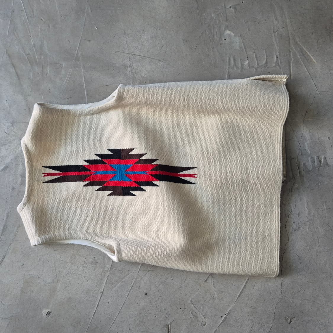 오르테가 핸드 우븐 울 네이티브 아메리칸 웨스턴 치마요 베스트 조끼 상품이미지4