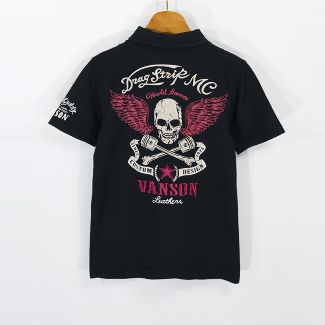 VANSON 스컬윙카라티셔츠 상품이미지2