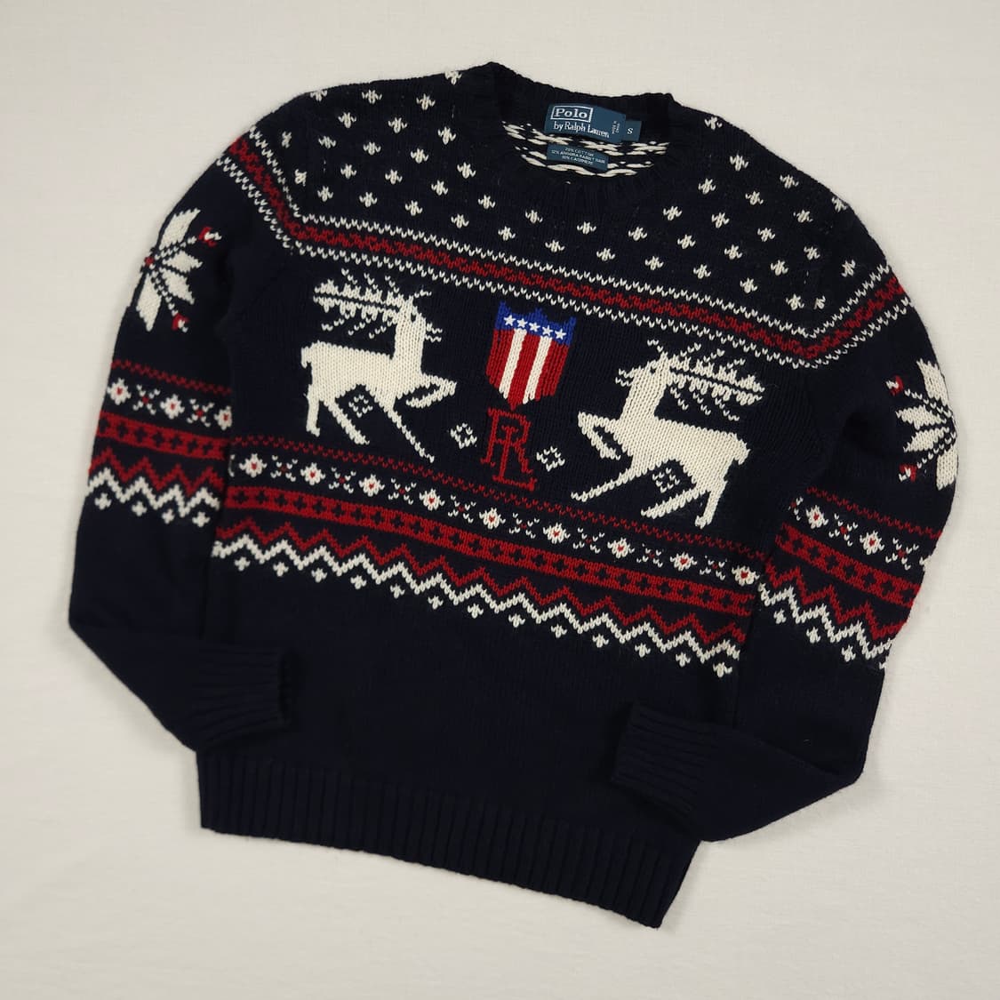 S(90) 폴로 랄프로렌 성조기 코위찬 니트 상품이미지2