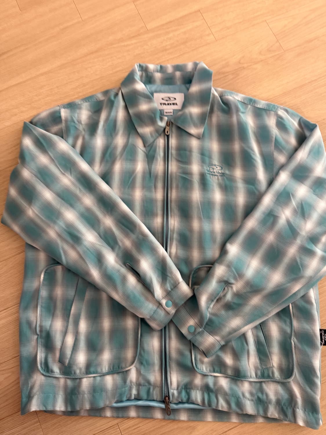 트래블 체크 퀄팅 자켓 집업 상품이미지2