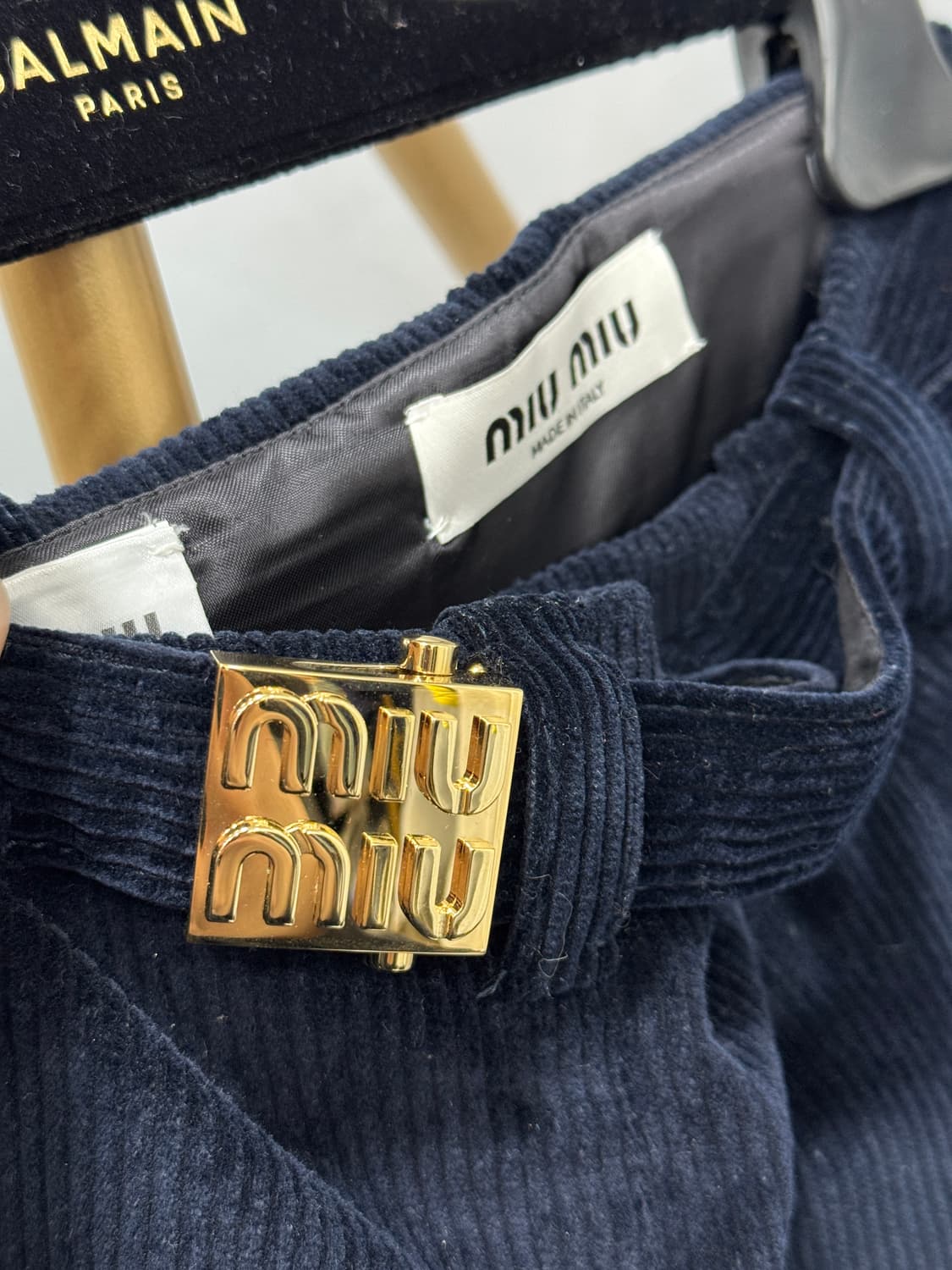 미우미우 코듀로이 스커트 38사이즈  상품이미지2