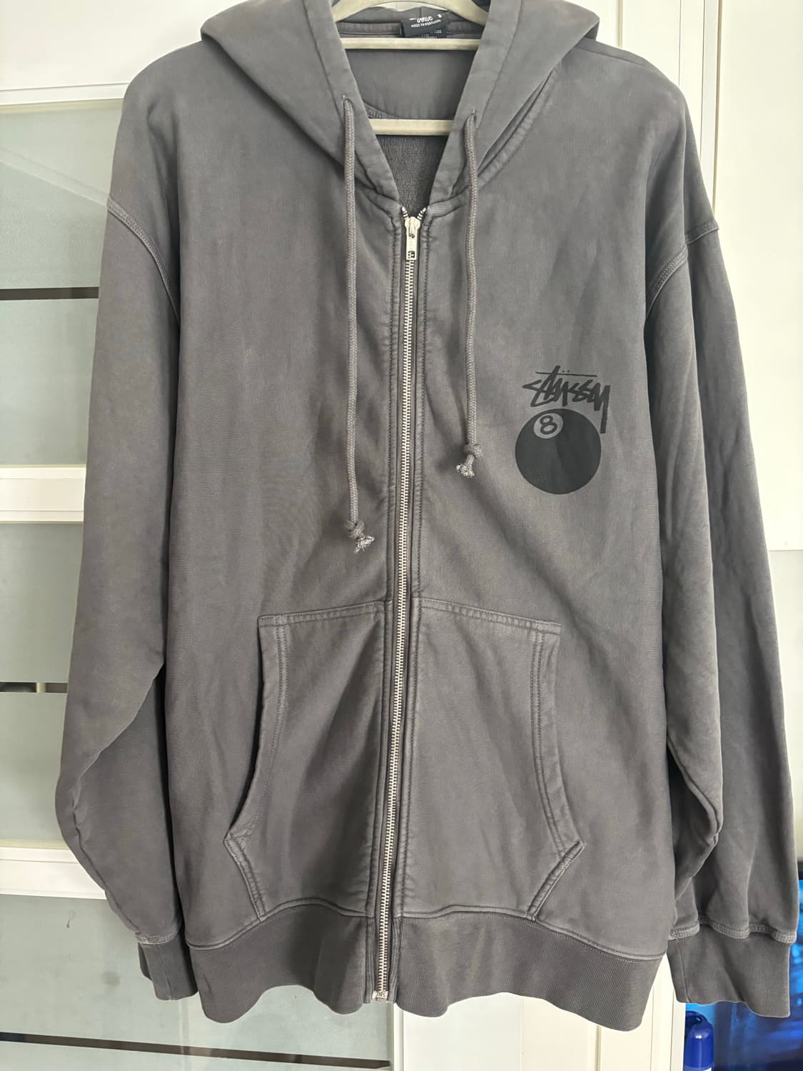 스투시 8볼 피그먼트 다이드 후드집업 L 상품이미지1