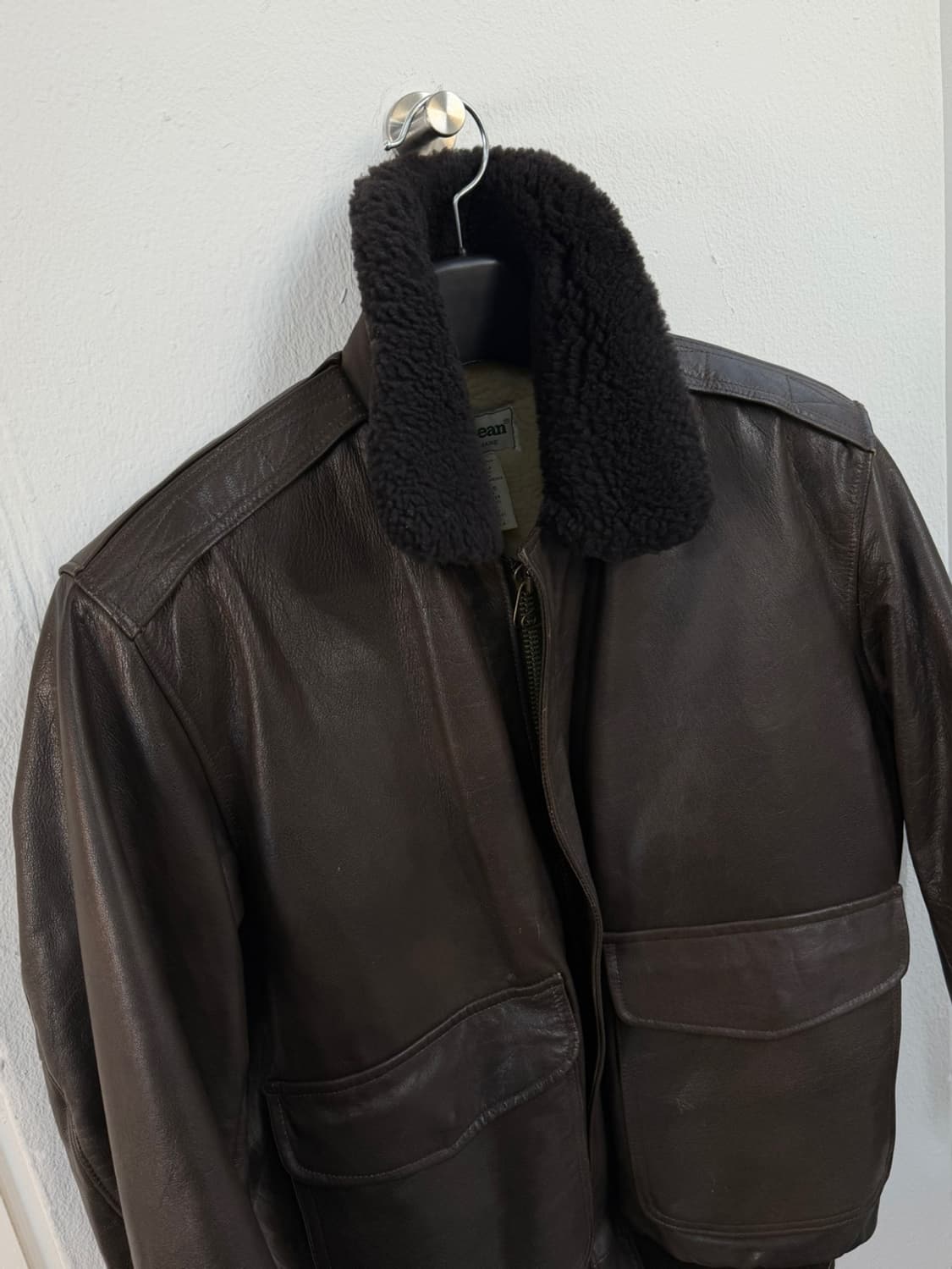 엘엘빈 G-1 플라이트 레더 봄버 자켓 상품이미지4