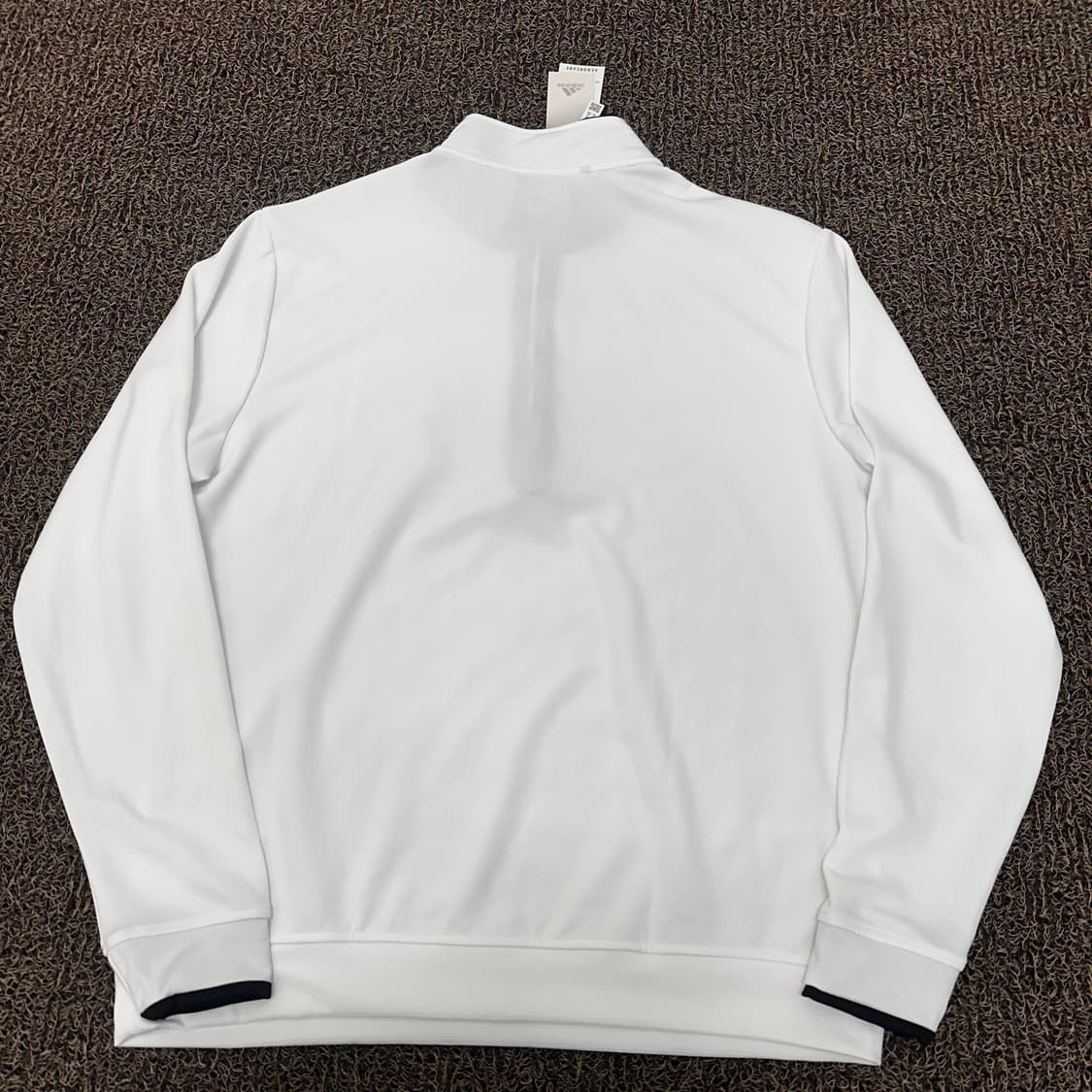 [새상품] 아디다스 반집업 기능성 운동복 긴팔티셔츠 화이트 L 상품이미지5