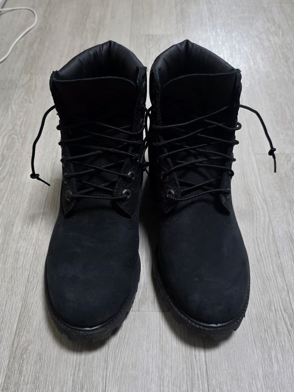 [265~270]팀버랜드 6인치 프리미엄 레터링 블랙 부츠 상품이미지3