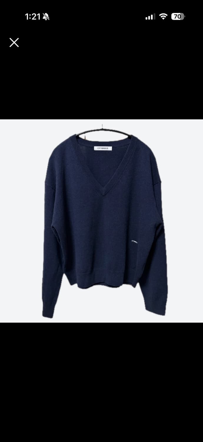 시티브리즈 캐시미어 니트 네이비 상품이미지2