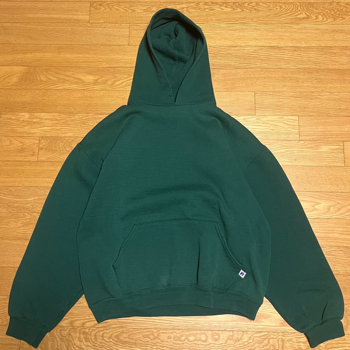 [L] 00s 빈티지 러셀 후드 포레스트 그린 상품이미지1