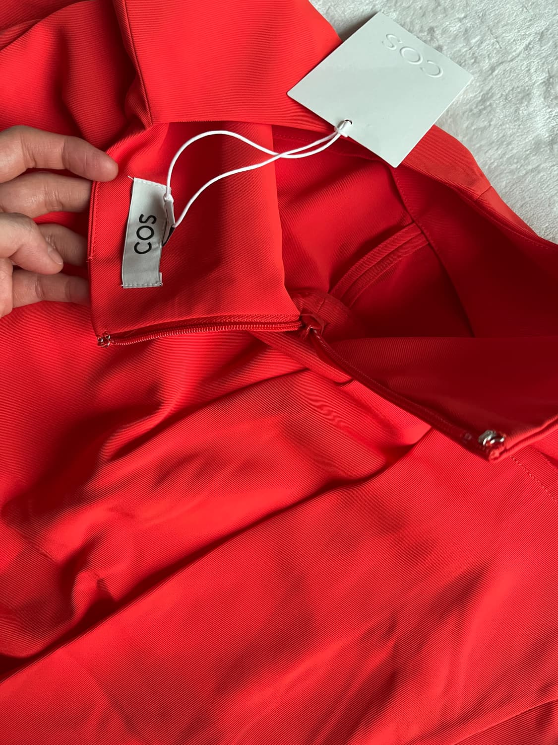 코스 코랄 오렌지 원피스 사이즈 38 새상품 상품이미지4