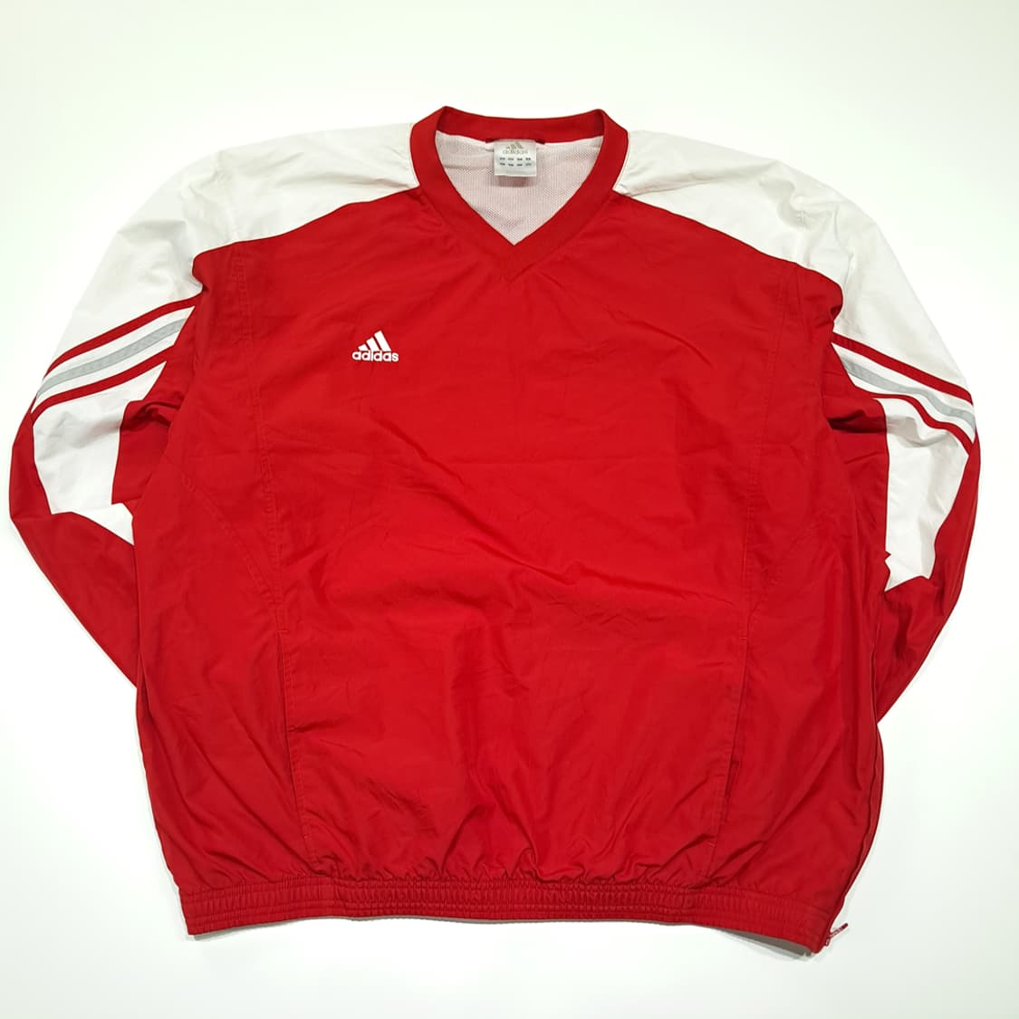 CL972 XL 아디다스 90s 레드화이트 바람막이 웜업 아노락 상품이미지1