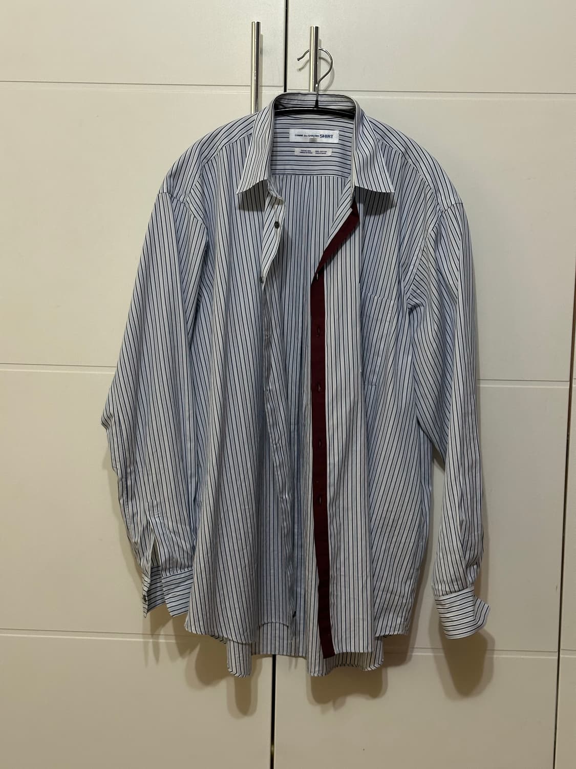 꼼데가르송 셔츠라인 블루스트라이프 105사이즈감 상품이미지4