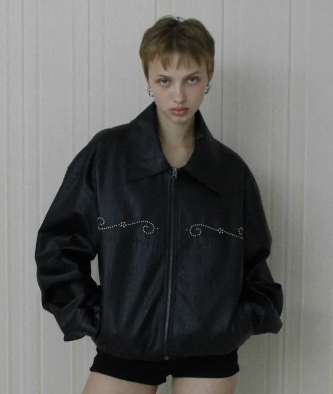 벤에시 스터드 가죽 자켓 상품이미지1