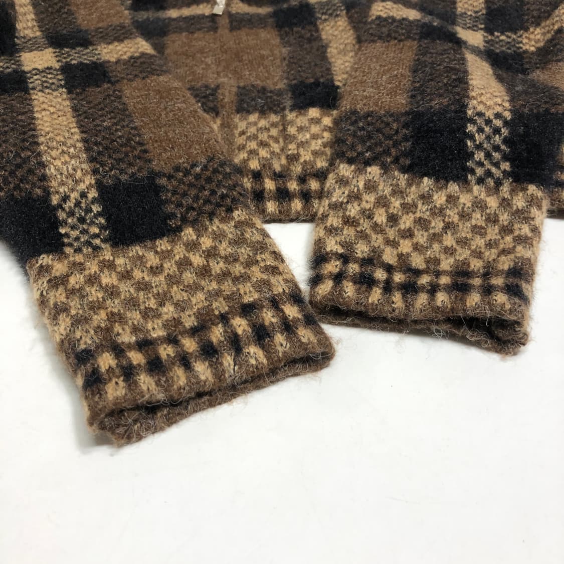 새상품) 자라 브라운 체크 집업 가디건 M 상품이미지7