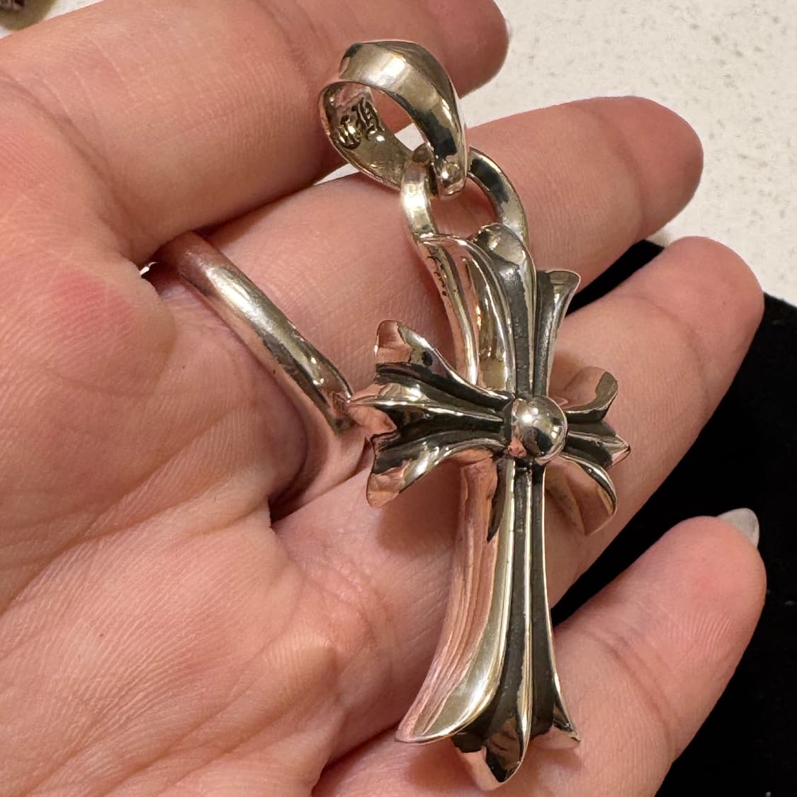 [완전새상품] 크롬하츠 크로스 위드 베일 팬던트 목걸이 상품이미지4