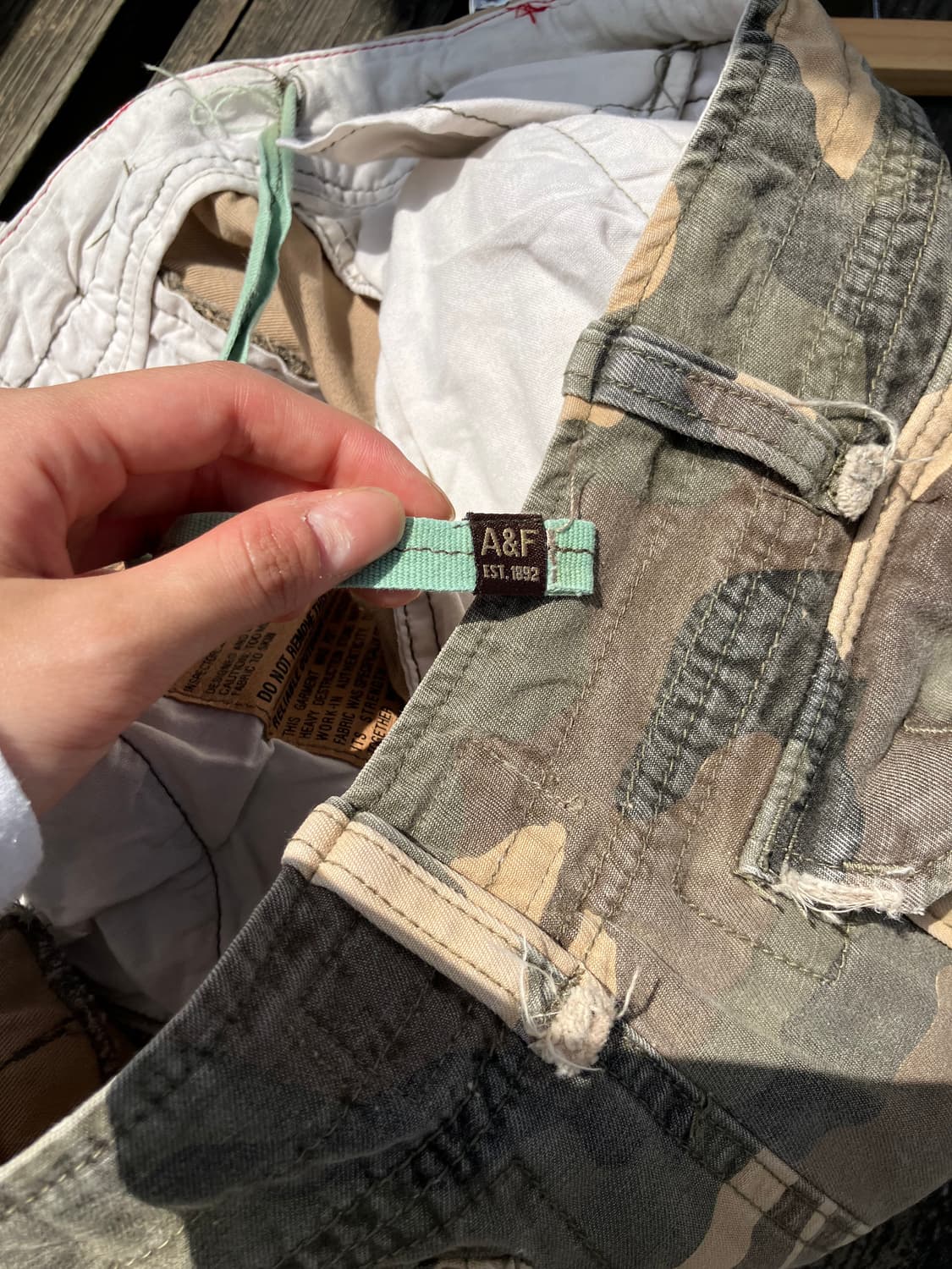 Abercrombie & Fitch 밀리터리 카고 반바지 32 상품이미지7