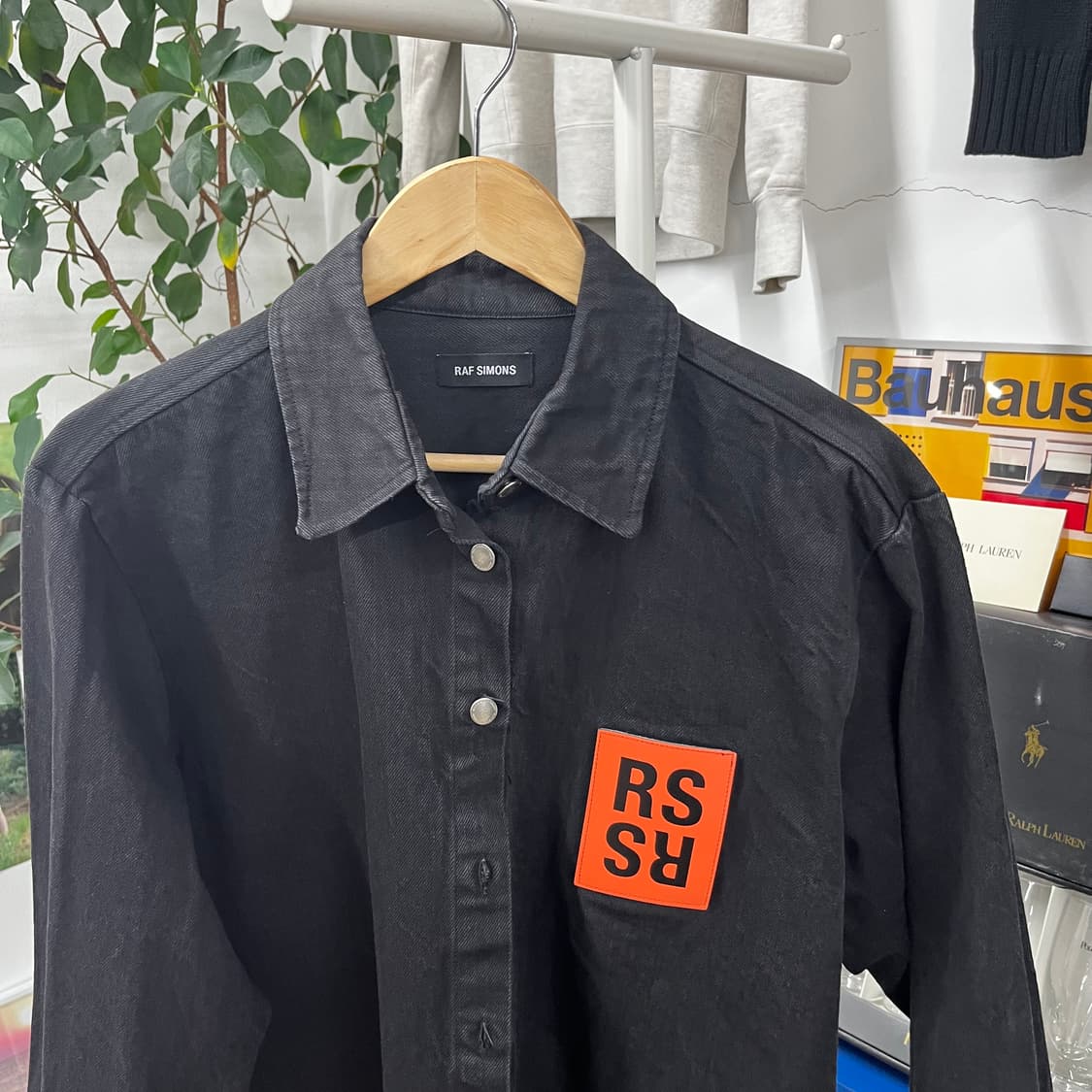 라프시몬스 흑청 데님 셔츠 자켓 S 상품이미지2