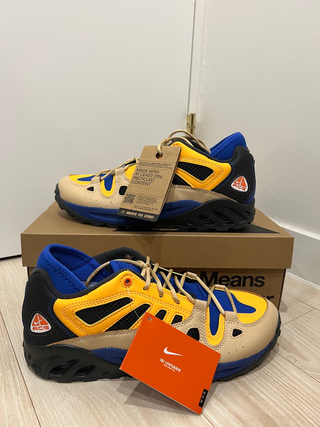 (260/US8)(새상품)나이키 ACG 에어 익스플로레이드 오렌지 블루 상품이미지3