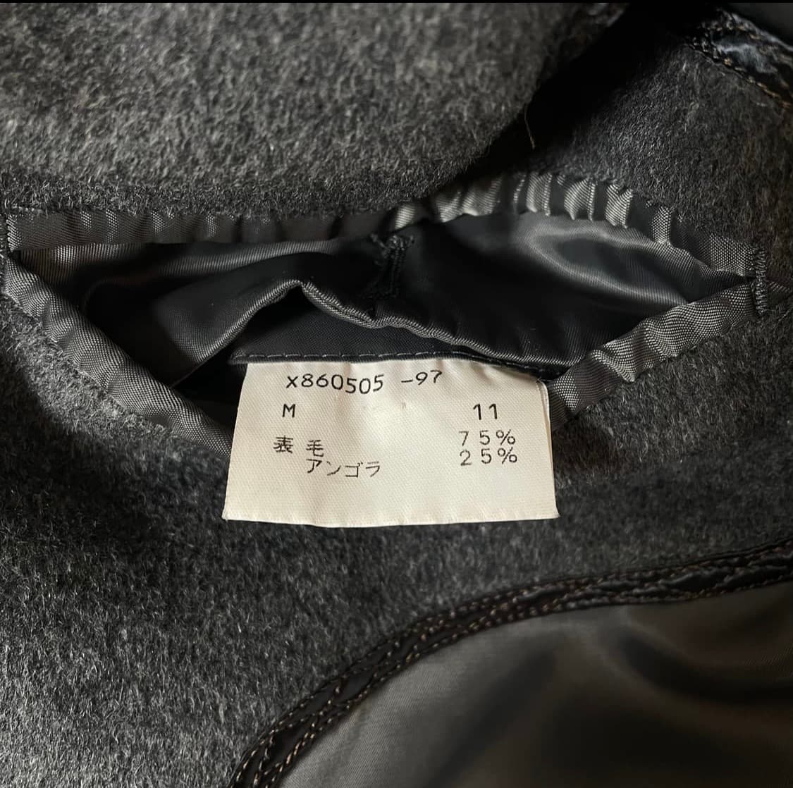 요지 야마모토 울 앙고라 싱글코트 상품이미지6