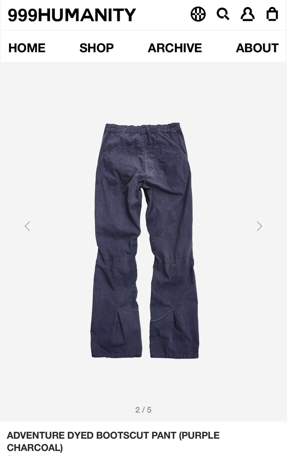 999humanity ADVENTURE DYED BOOTSCUT PANT 상품이미지2