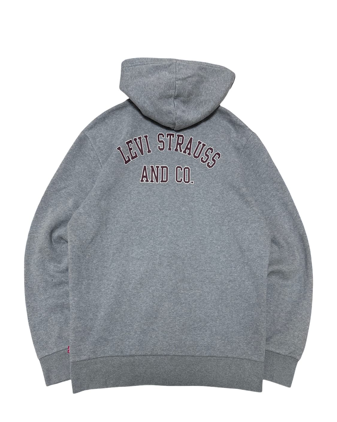 리바이스 레터링 회색 후드집업 상품이미지3