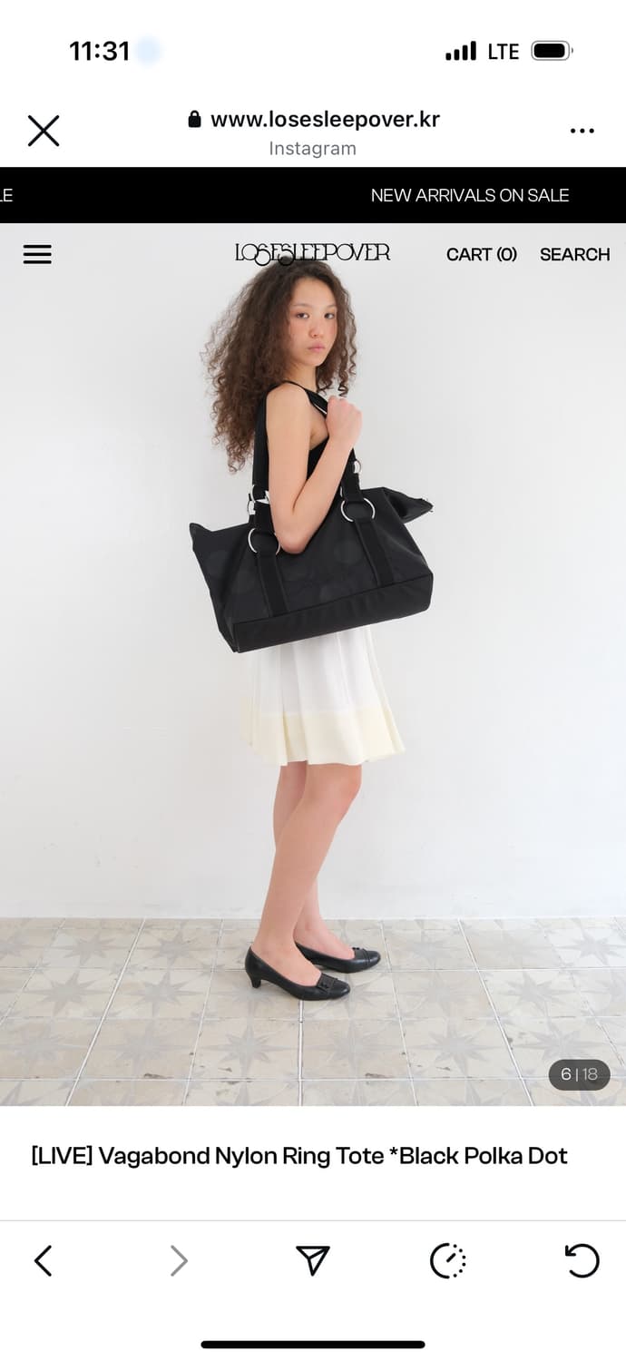 루즈슬립오버 링 토트 백 Vagabond Nylon Ring Tote 상품이미지3