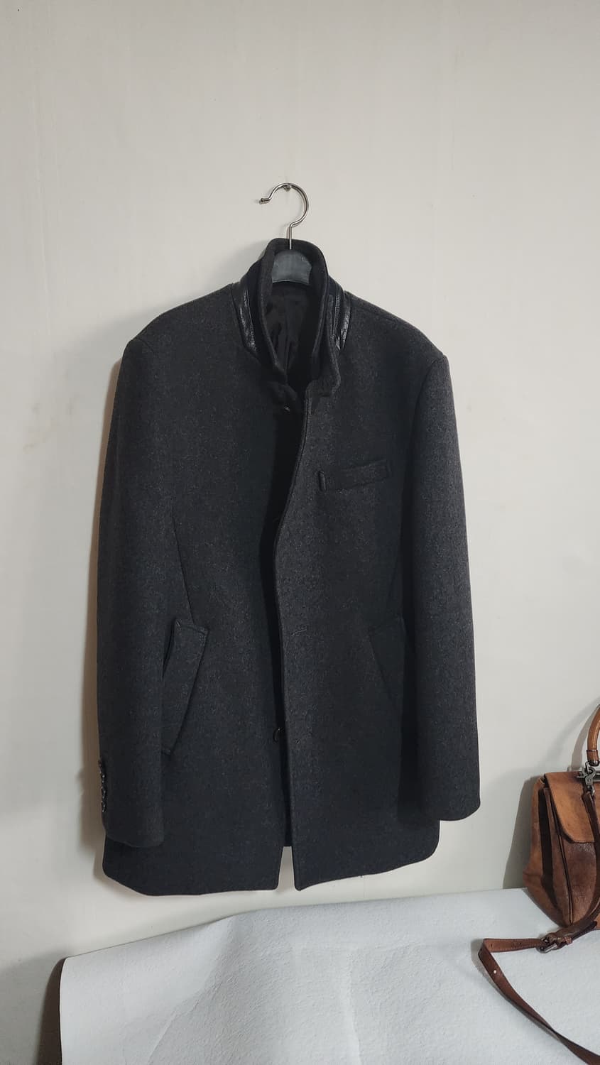 베이직하우스 차이나 카라 코트 다크그레이 상품이미지4