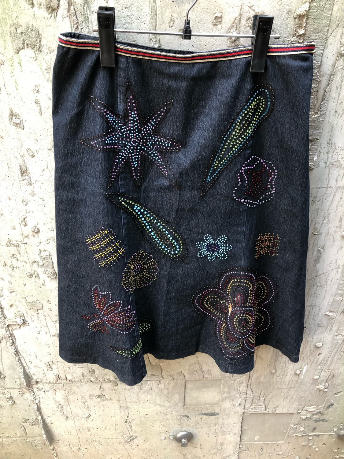 beads denim skirt 상품이미지2