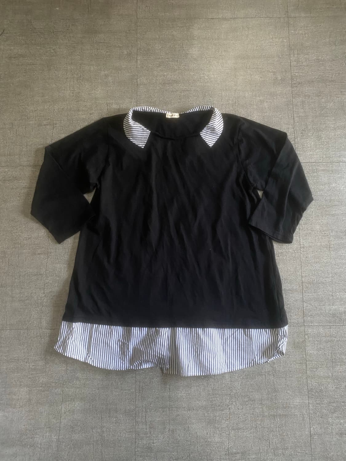 일본빈티지 Noannu 핀터깔y2k긱시크갸루 프레피룩 레이어드티셔츠 상품이미지1