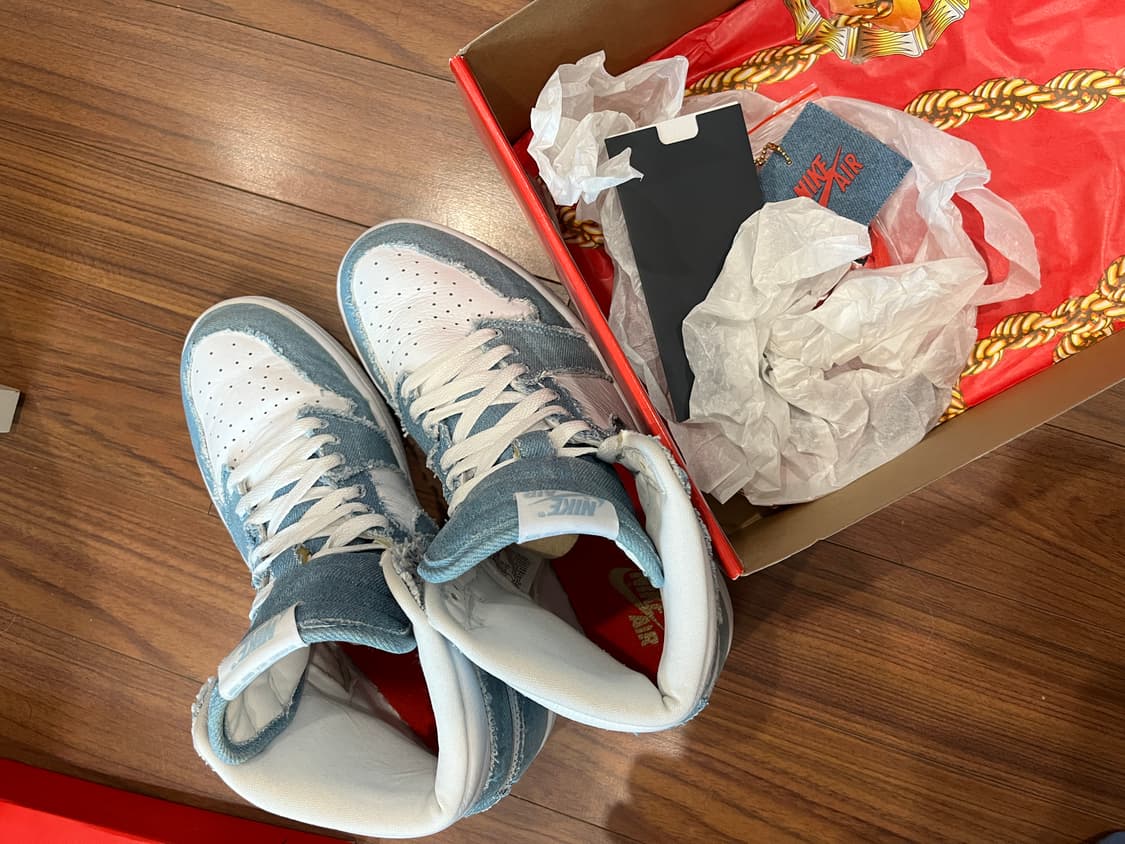 조던 1 레트로 하이 OG 데님 (275, UK8) 상품이미지6