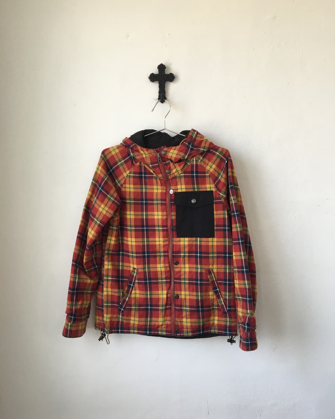 Reversible check pattern hood jacket 상품이미지1
