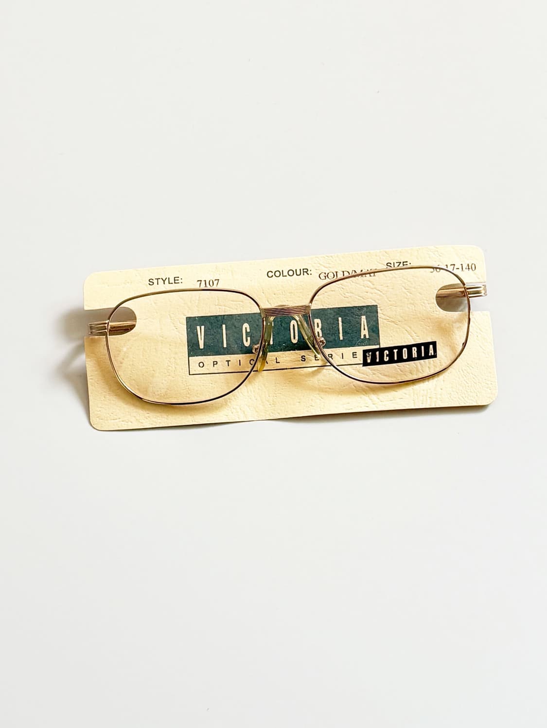 90s VICTORIA 옵티컬 맷골드 클래식 스퀘어 빈티지 안경 상품이미지1